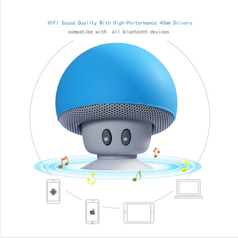 Portable Speaker Wireless Bluetooth Mushroom With Microphone