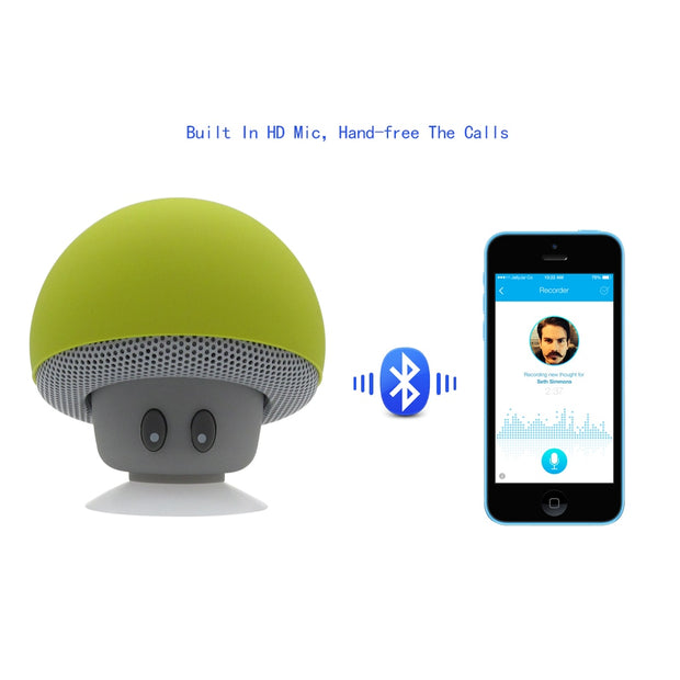 Portable Speaker Wireless Bluetooth Mushroom With Microphone