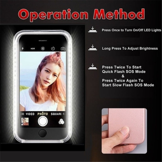 LED Light Up Selfie Shockproof Case