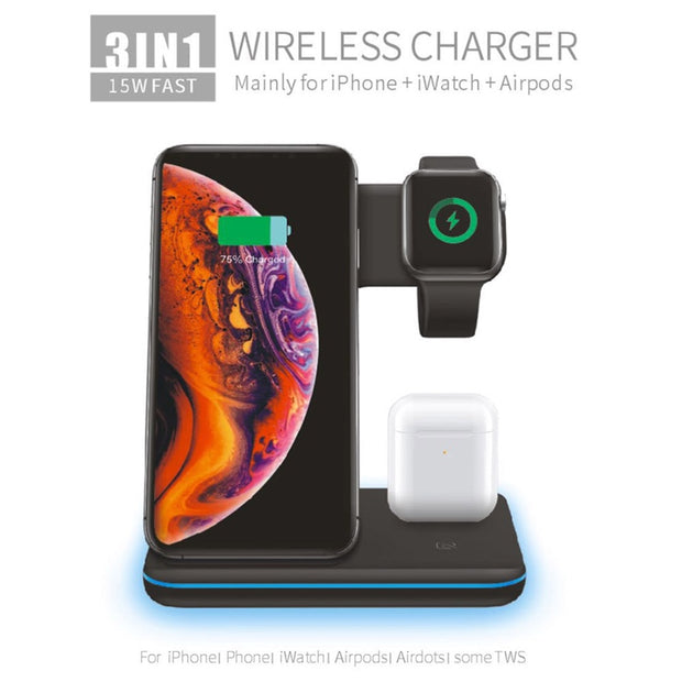 15W Fast Qi Wireless Charger Stand