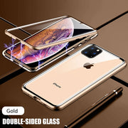 iPhone Magnetic Adsorption Case With Tempered Glass